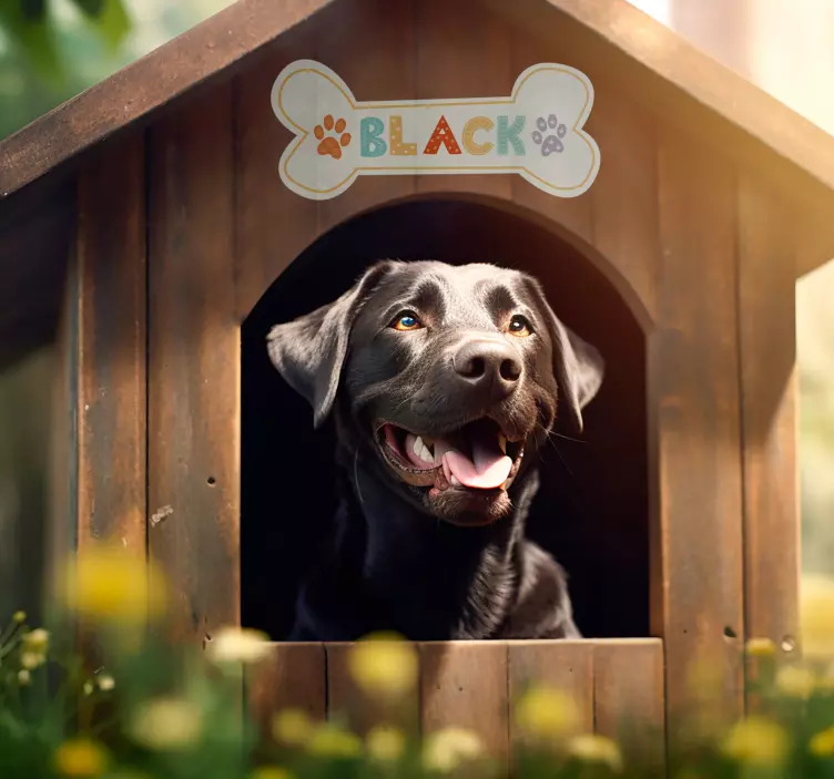 宠物贴画 狗屋名字gǒu wū míng zì - TenStickers