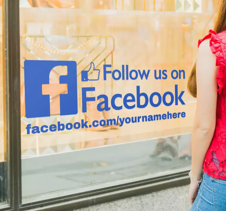 在facebook贴纸上关注我们 - TenStickers