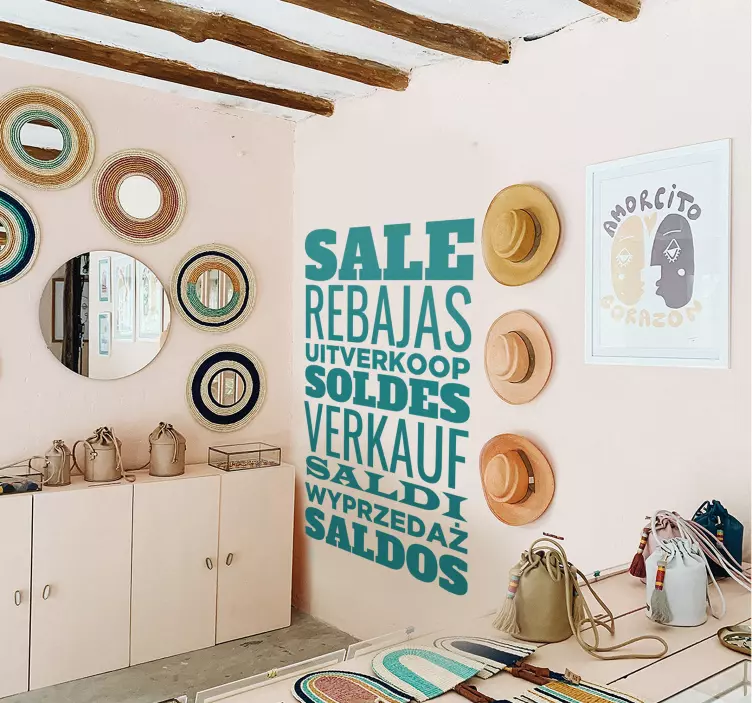 动物贴画 多语言折扣贴纸 - TenStickers