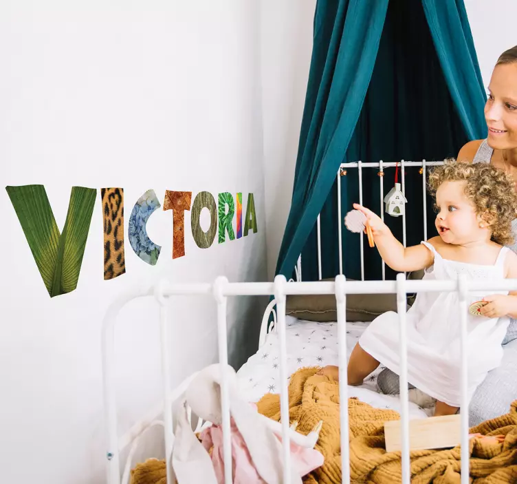 个性贴纸 丛林纹理字母 - TenStickers