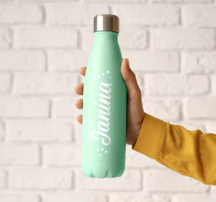 个性化名字水壶贴 - TenStickers