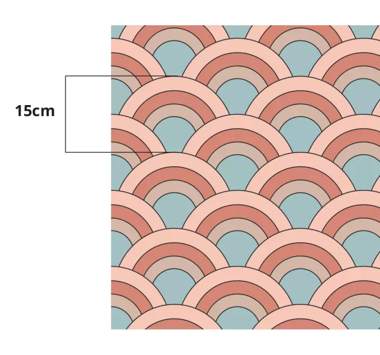家具贴纸曲线波浪图案 - TenStickers