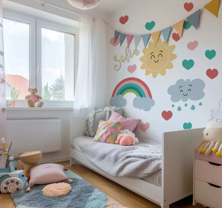 插图贴纸 快乐的日出 - TenStickers