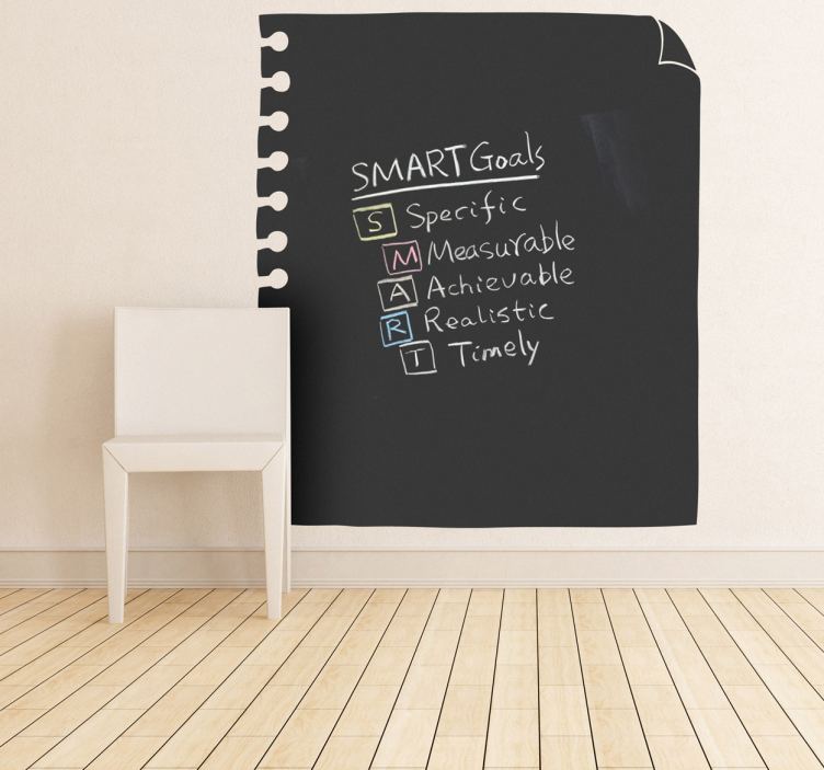 黑板笔记本页贴纸 - TenStickers