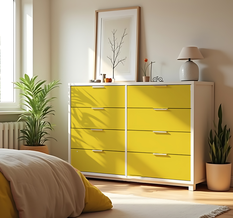 乙烯基贴纸 哑光亮黄色 - TenStickers