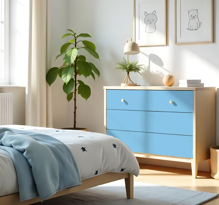 乙烯基贴纸 哑光天蓝色 - TenStickers