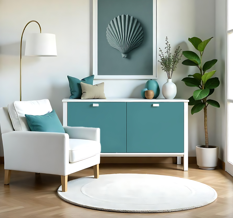 乙烯基贴纸 哑光深绿松石色 - TenStickers