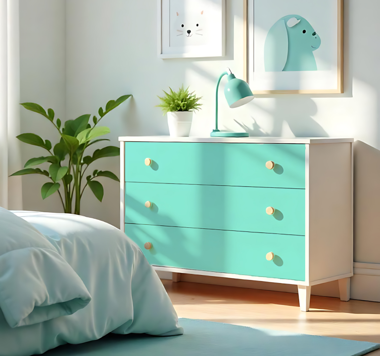 乙烯基贴纸 哑光浅绿松石色 - TenStickers