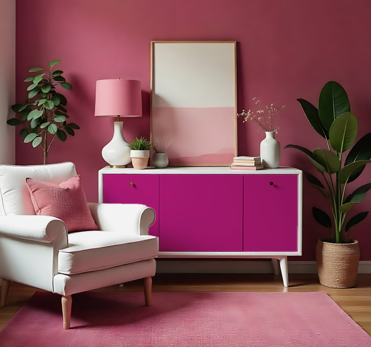 乙烯基贴纸 哑光亮粉色 - TenStickers