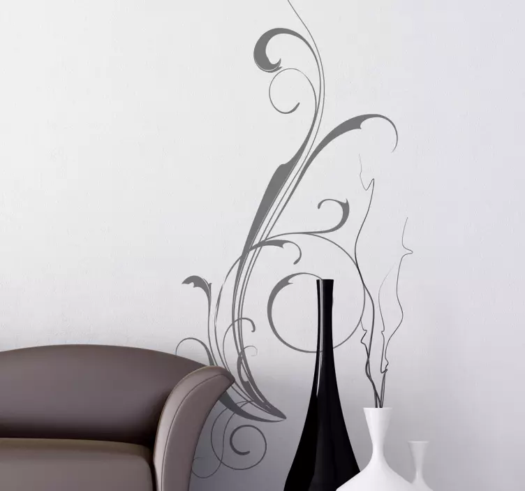 抽象花丝贴纸 - TenStickers