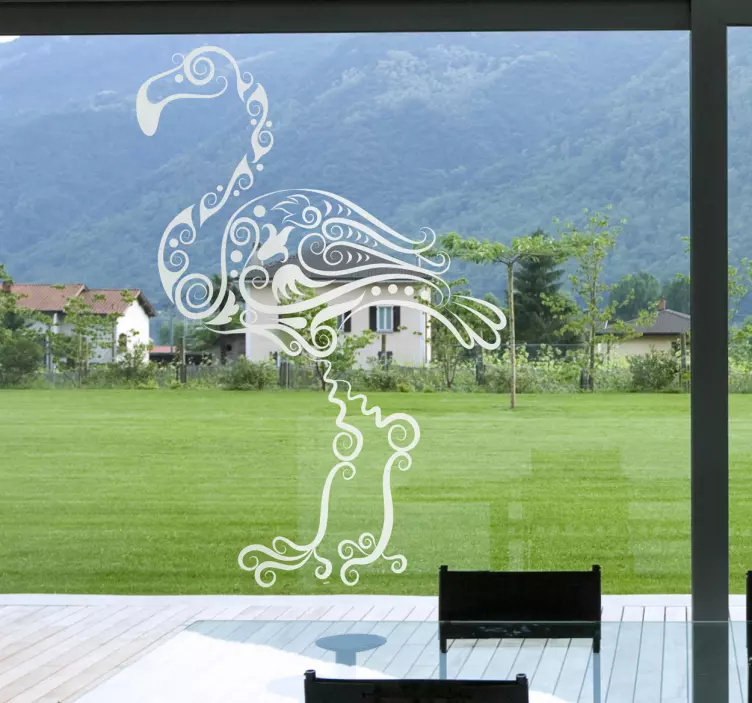 抽象的火烈鸟贴花 - TenStickers