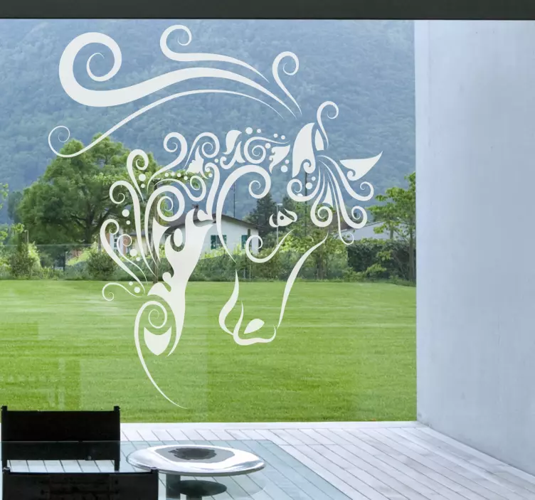 抽象马窗口贴纸 - TenStickers