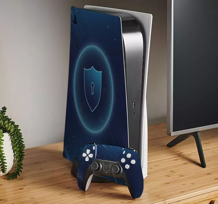 抽象安全技术ps5贴纸 - TenStickers