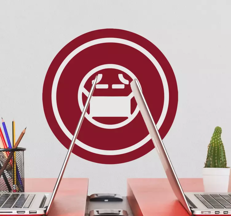 动物贴画 圆形蒙面人 - TenStickers