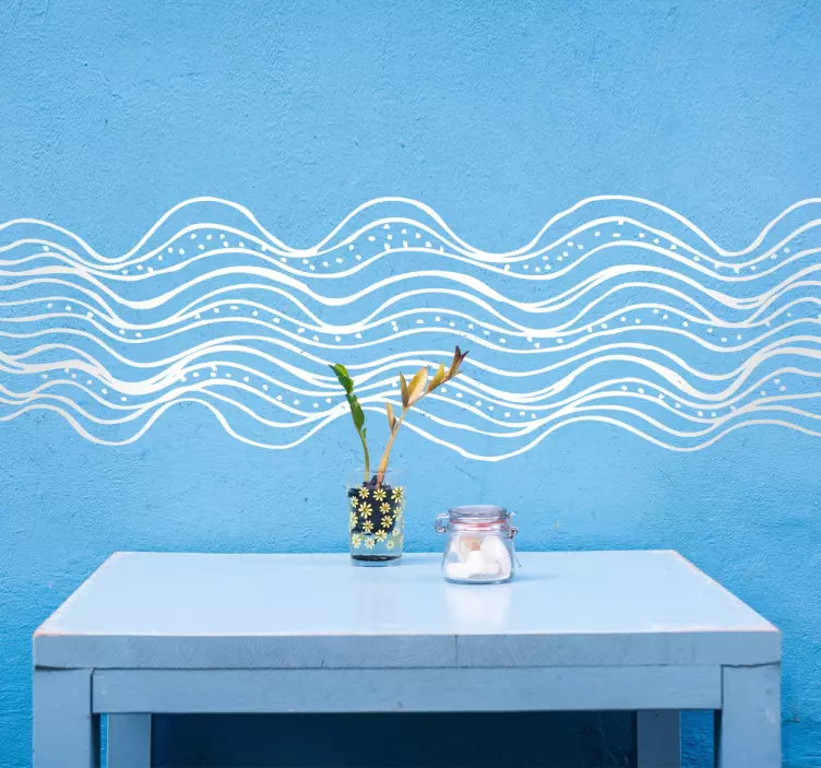 抽象波浪贴纸 - TenStickers