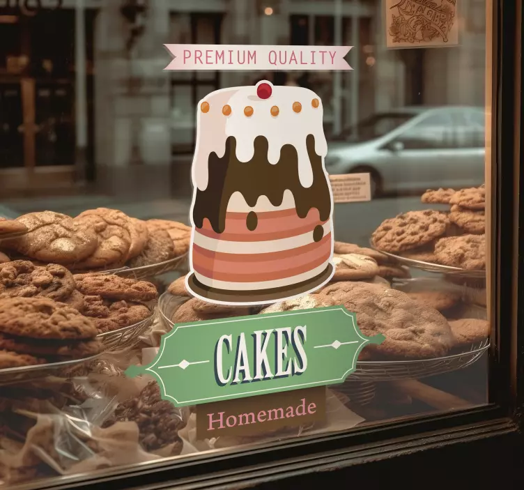 广告蛋糕标志贴花 - TenStickers