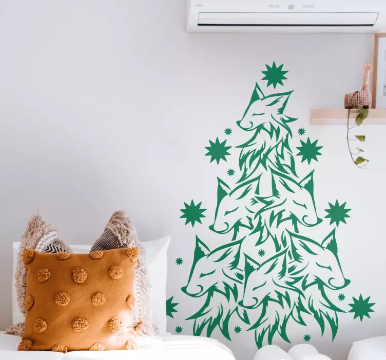 动物贴画多只狐狸头部 - TenStickers