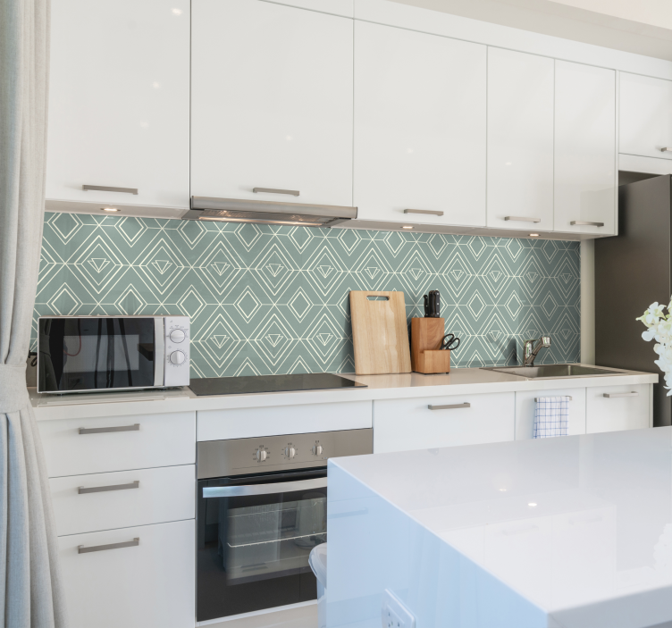 厨房贴纸 艺术装饰风格的几何图案 - TenStickers