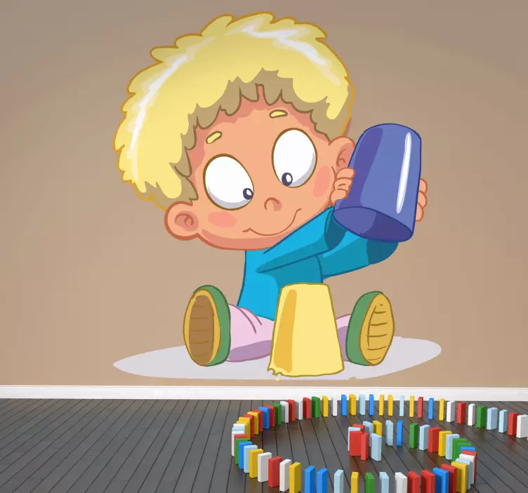 婴儿和沙子的孩子贴纸 - TenStickers