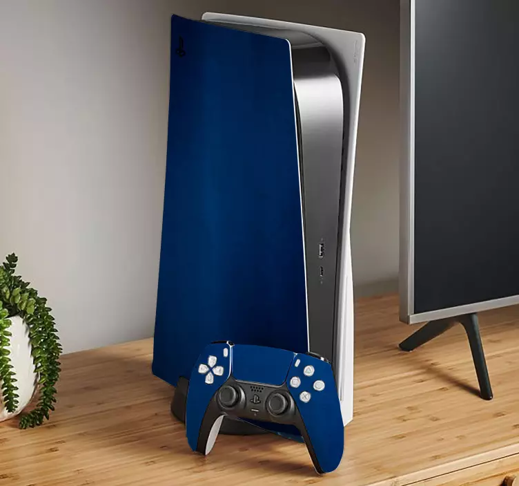 带有强烈蓝色ps5的背景贴纸 - TenStickers