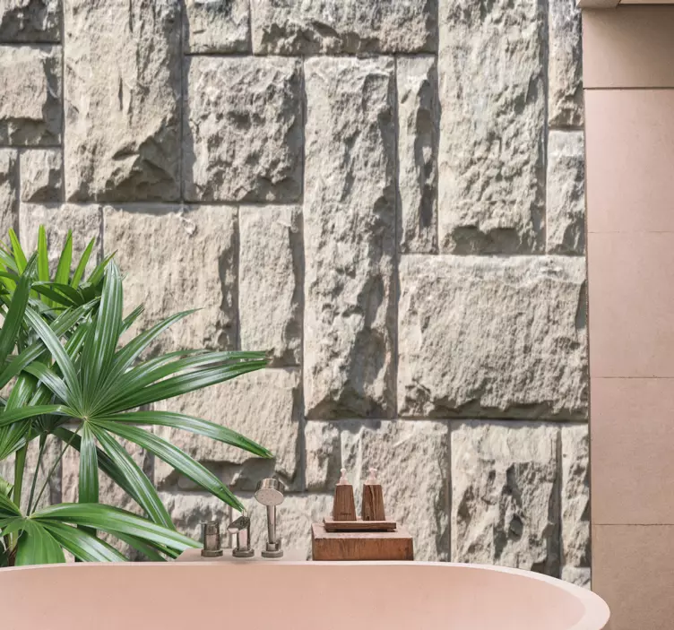 卫生间墙贴天然石材图案 - TenStickers