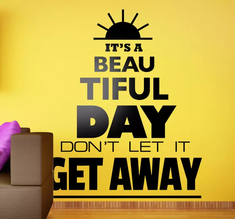 美丽的一天文字贴纸 - TenStickers