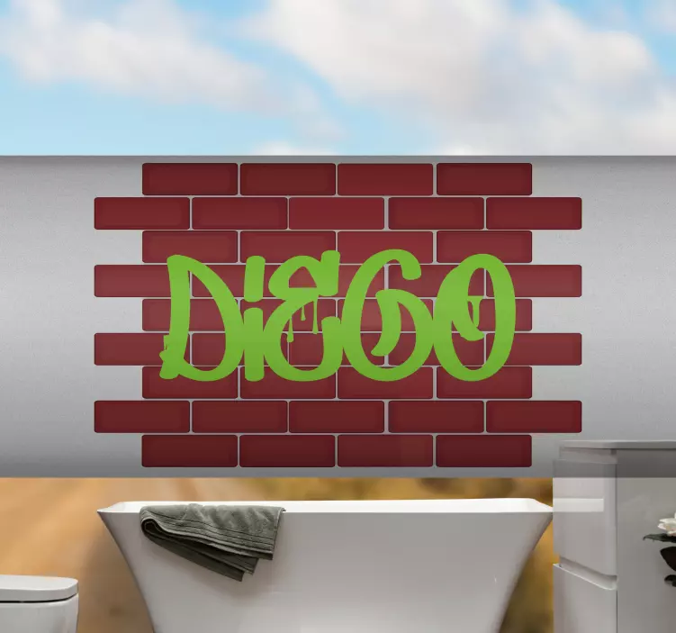 自行车贴纸定制名字涂鸦 - TenStickers