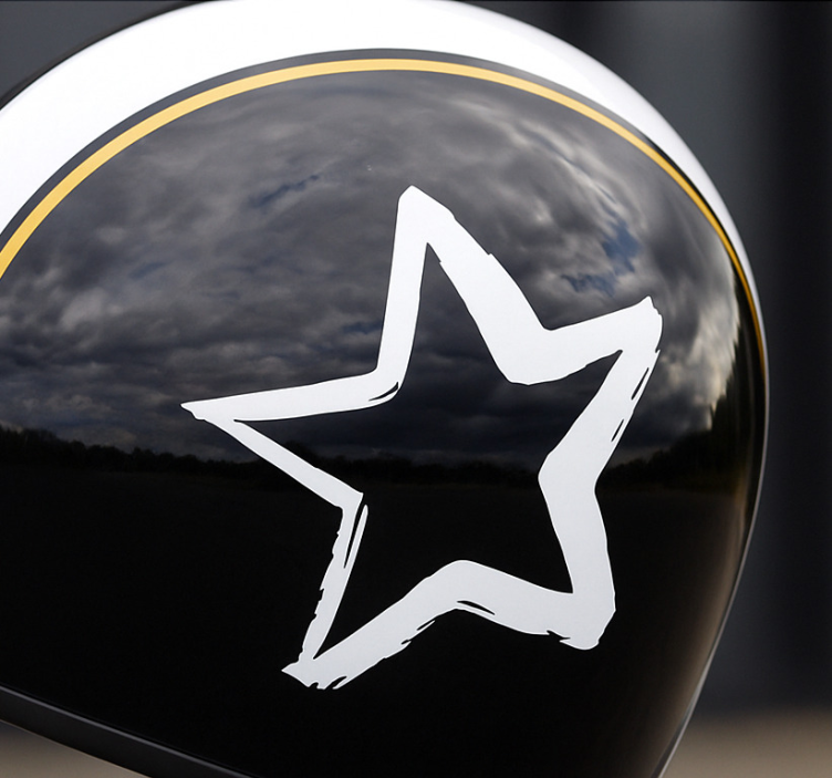 自行车贴纸手绘星星 - TenStickers