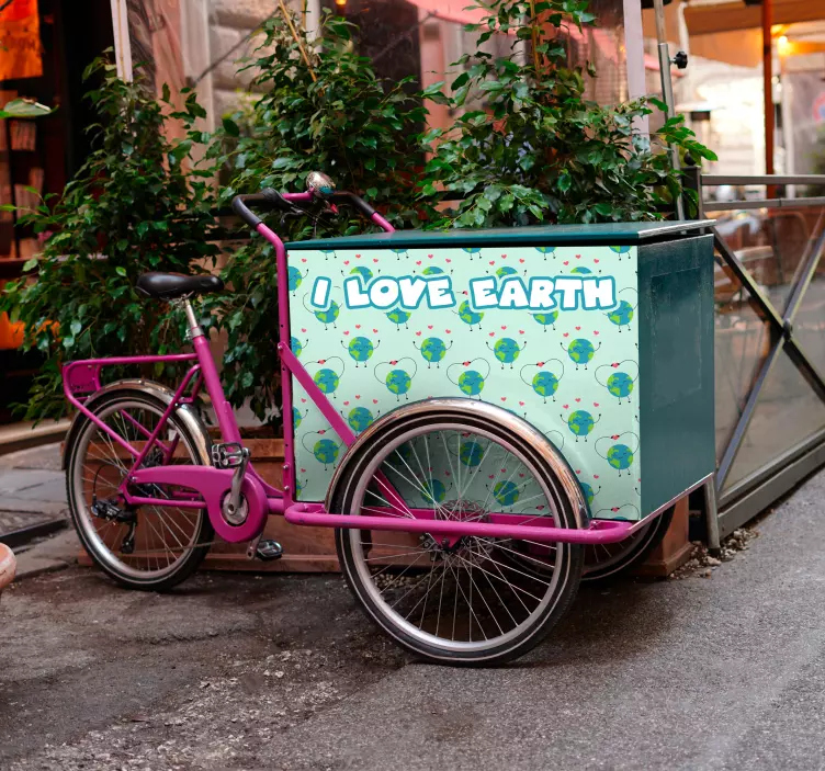 自行车贴纸 我爱地球 - TenStickers