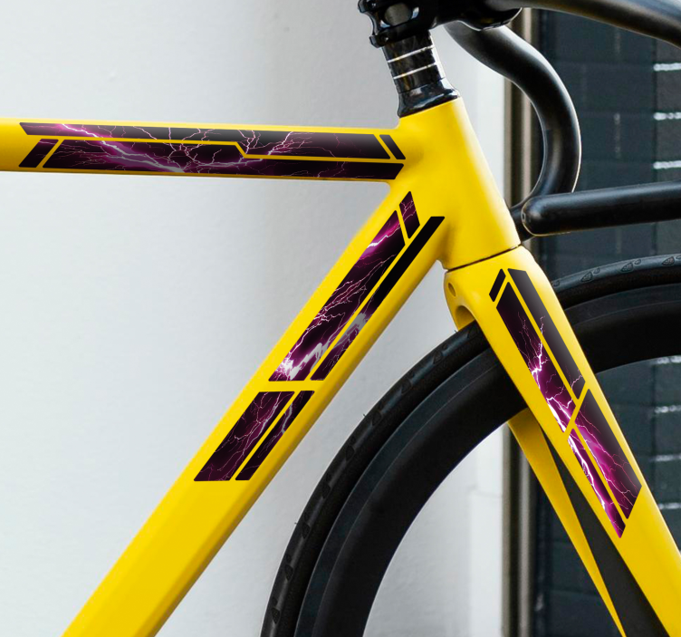 自行车贴纸 粉红闪电 - TenStickers