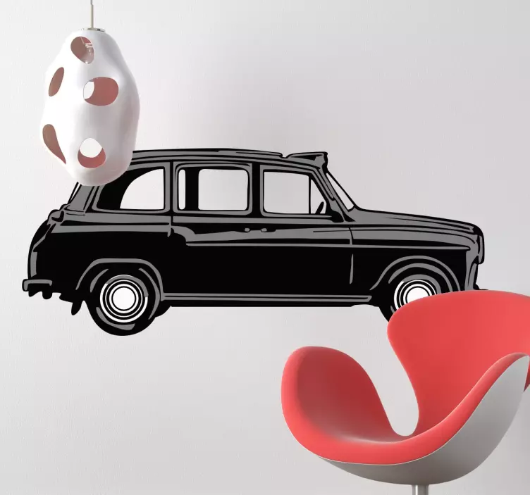 黑色伦敦出租车贴纸 - TenStickers