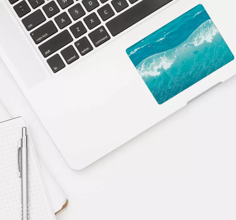 蓝色的大海触控板笔记本电脑贴纸 - TenStickers