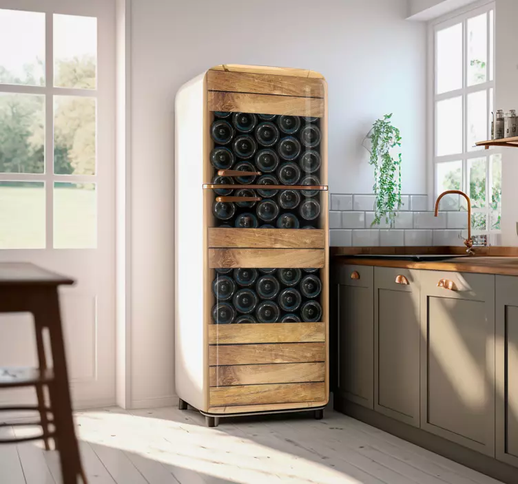 冰箱贴纸 这个箱子里有瓶子。这个箱子里有瓶子。 - TenStickers