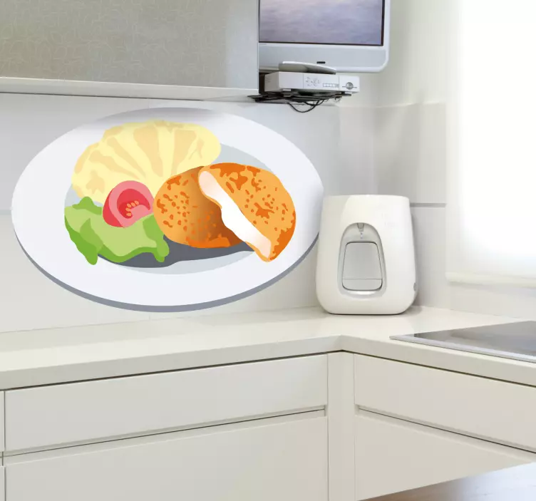 面包屑鱼菜贴花 - TenStickers