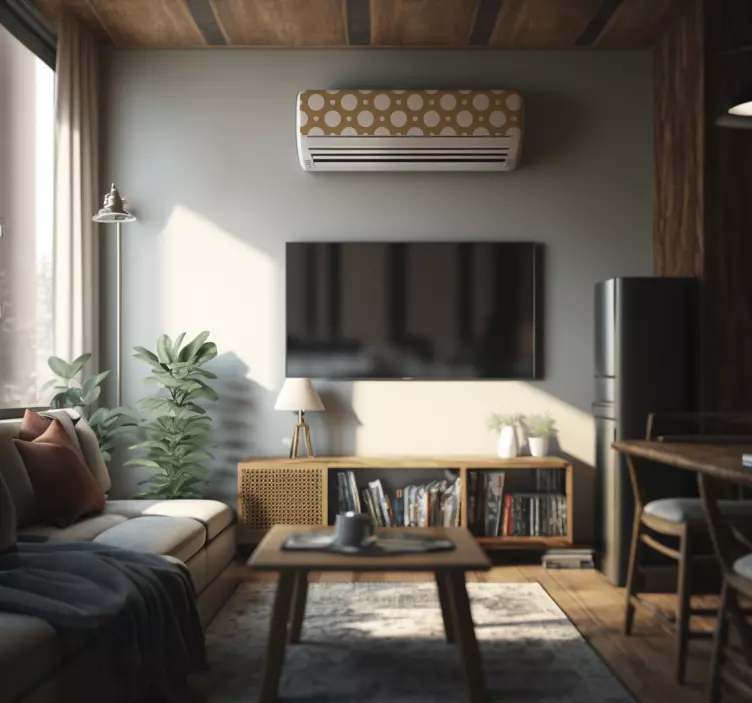 圈子贴纸 棕色带白点 - TenStickers