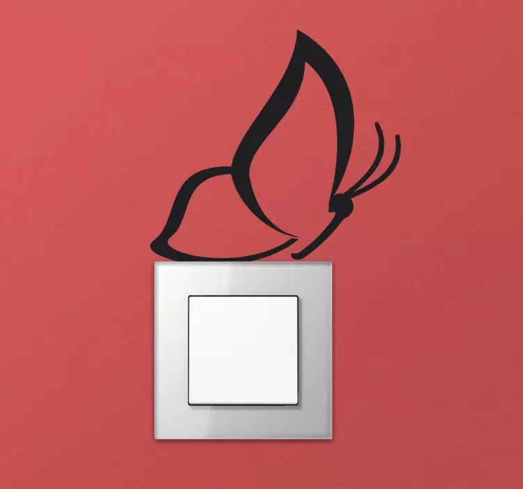 蝴蝶灯开关装饰贴纸 - TenStickers