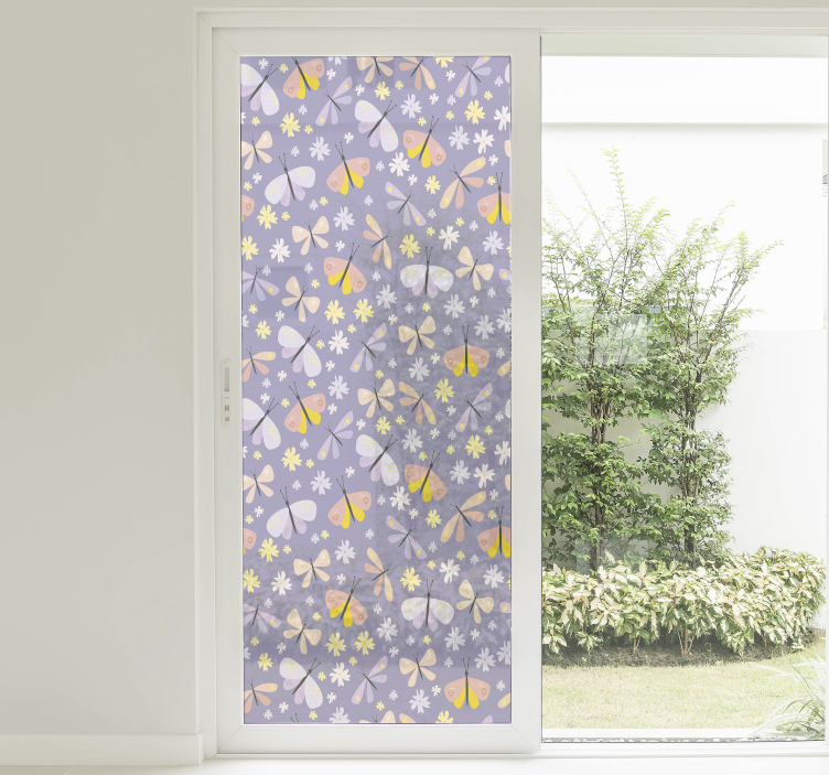 蝴蝶三窗贴 - TenStickers