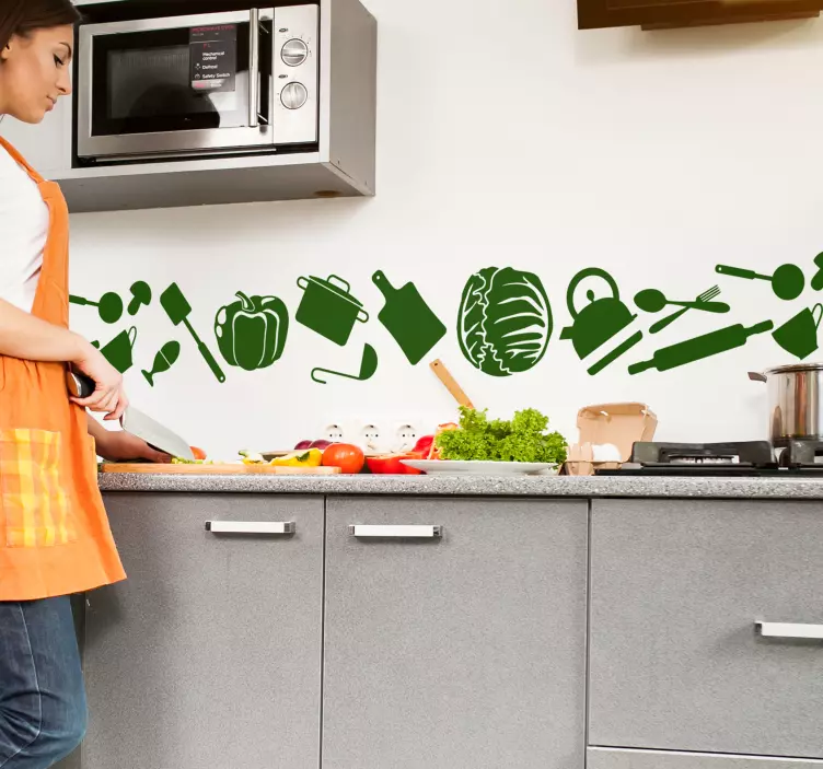 白菜和厨房的东西食品贴纸 - TenStickers