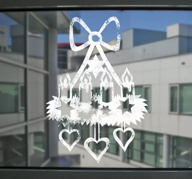 蜡烛灯圣诞贴花 - TenStickers