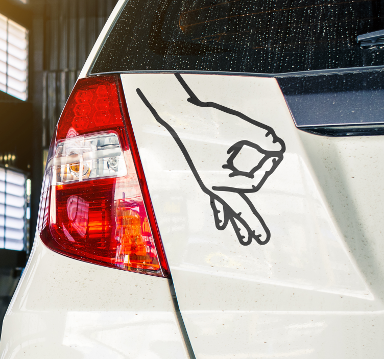 保险杠贴纸 手指成圈 - TenStickers