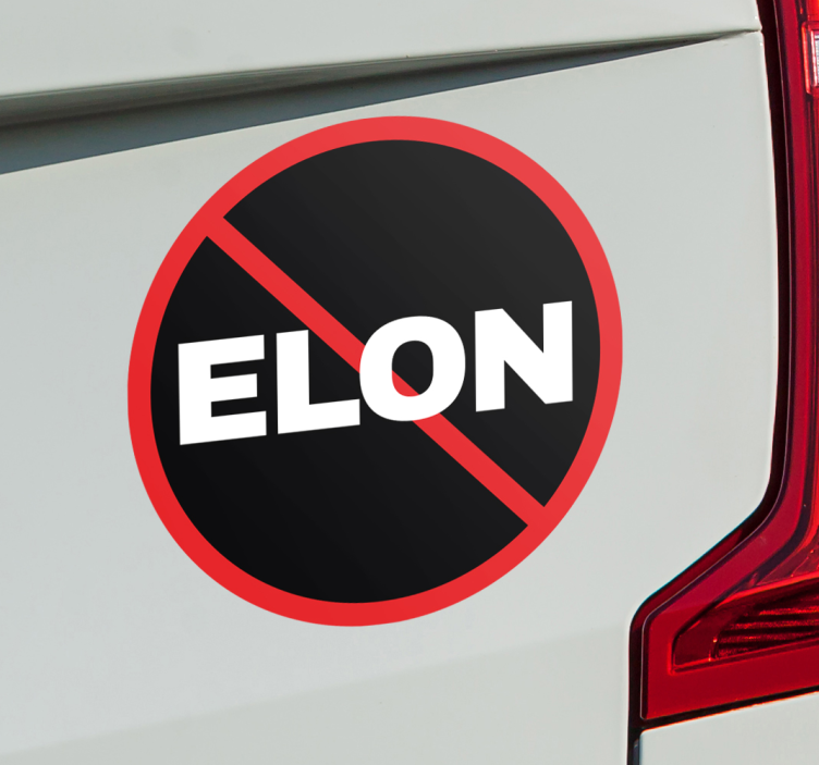 保险杠贴纸 no elon - TenStickers
