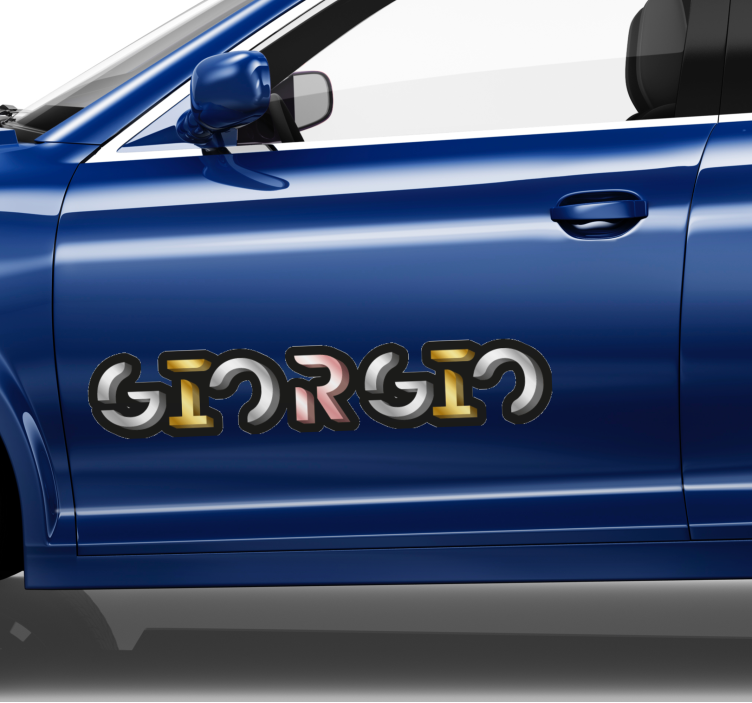 保险杠贴纸 个性化名称创建 - TenStickers