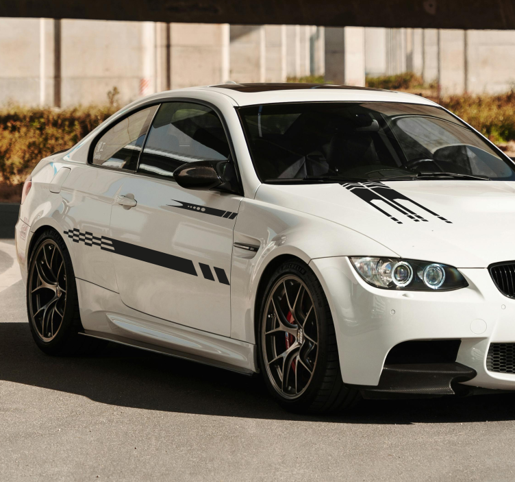 保险杠贴纸条纹三种设计 - TenStickers