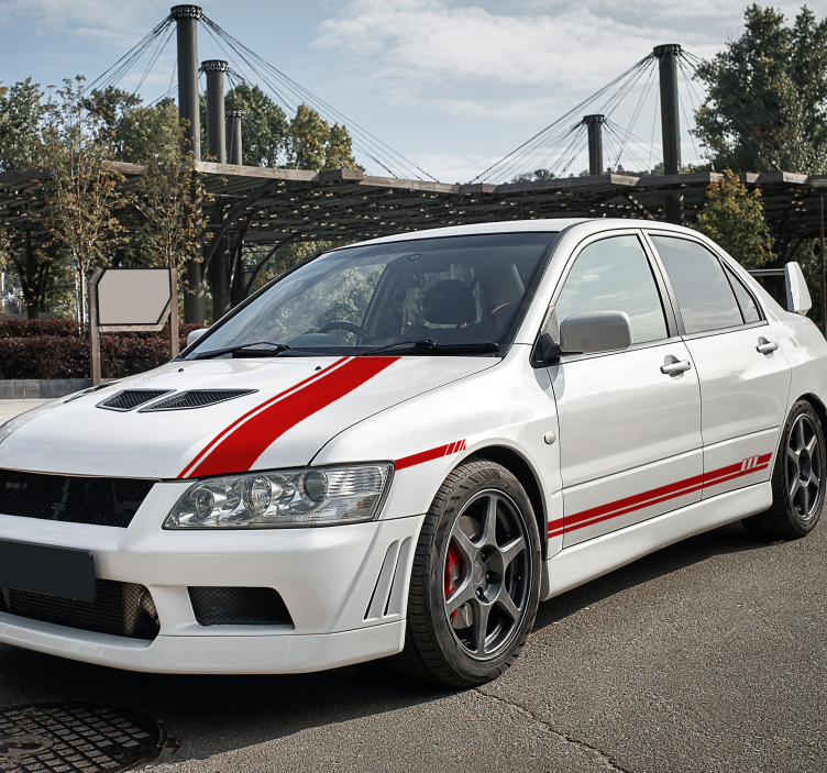 保险杠贴纸五件条纹套装 - TenStickers