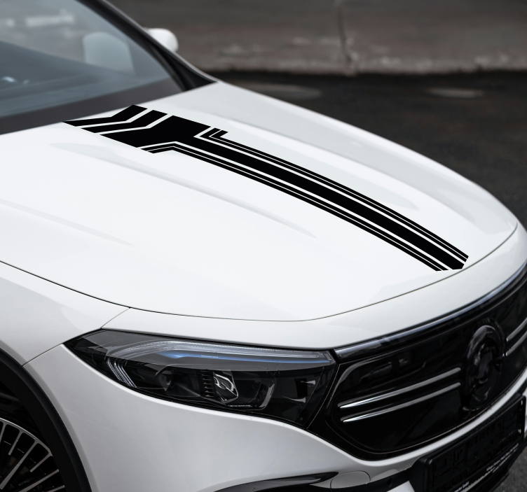 保险杠贴纸箭头条纹设计 - TenStickers