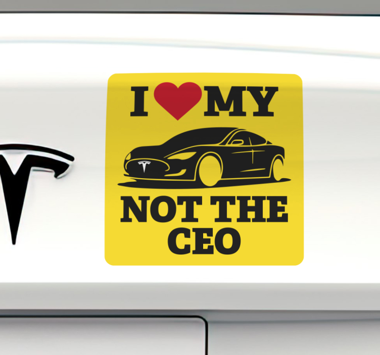 保险杠贴纸 tesla elon musk - TenStickers