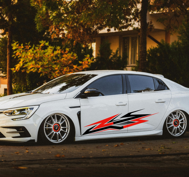 保险杠贴纸双色侧面赛车风格 - TenStickers