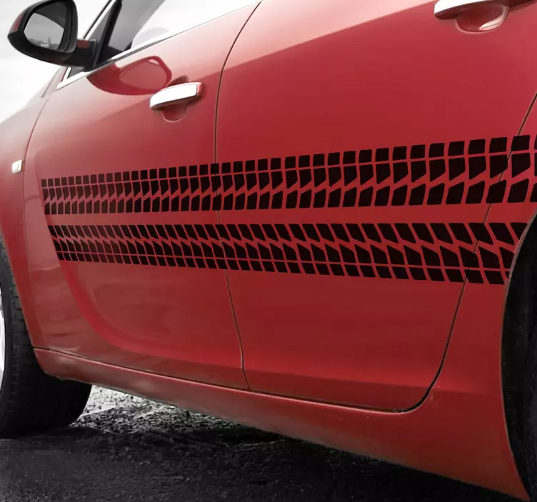 车轮直线汽车贴纸 - TenStickers