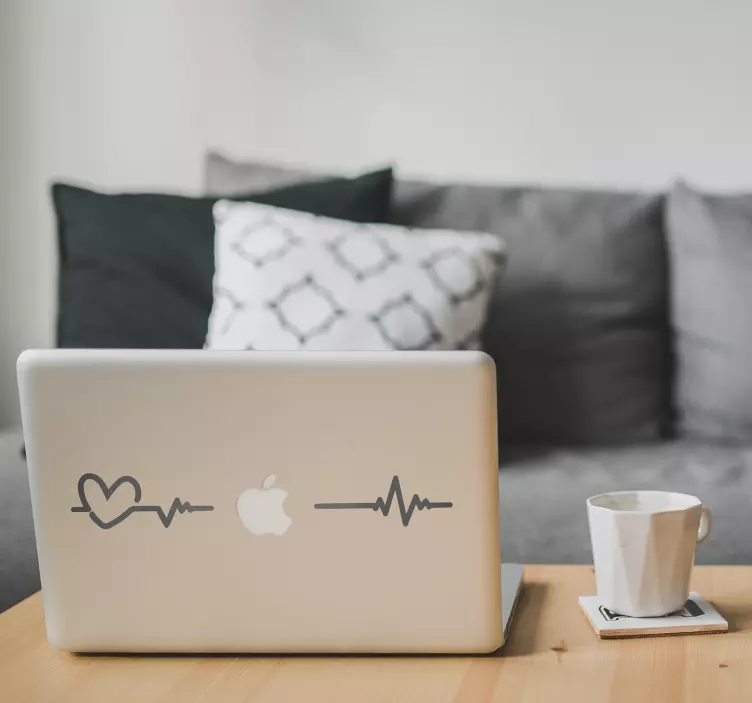 心电图笔记本电脑贴纸 - TenStickers
