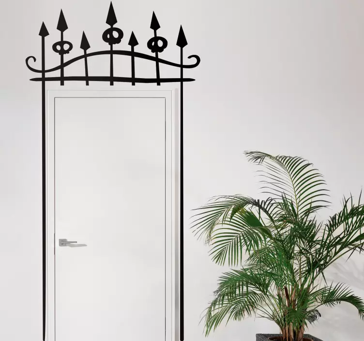 墓地门万圣节贴纸 - TenStickers